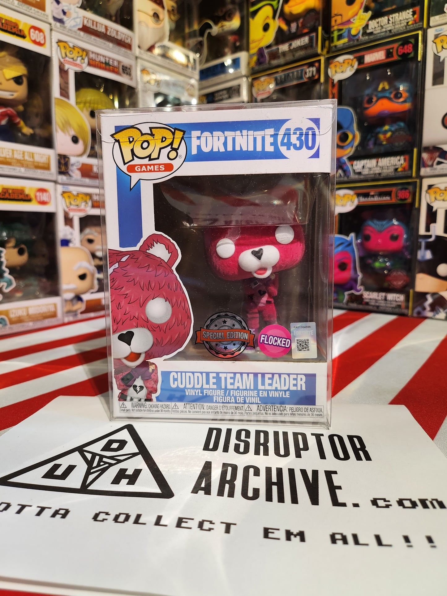 Funko Fortnite Cuddle Team Leader Special Edition Flocked #430