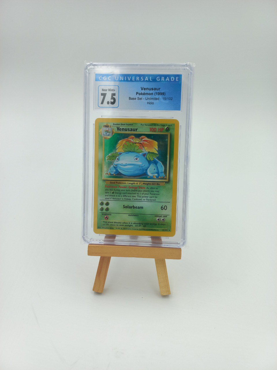 CGC Pokémon 1999 7.5 NM Venusaur Base Set Holo
